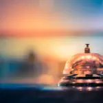 Restaurant service bell vintage with bokeh
