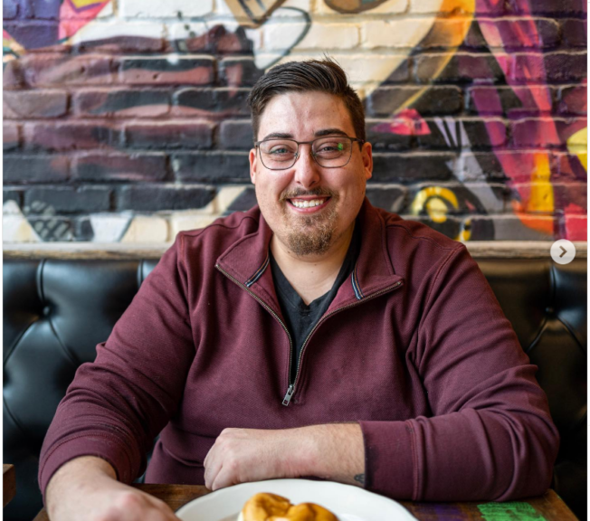 man in a restaurant