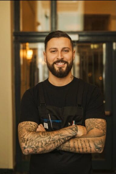 Profile shot of Chef Andrew Bambino